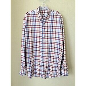 Peter Millar Men's Size XL Multicolored Check Plaid Long Sleeve Button-Up Shirt